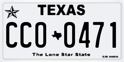 TX license plate CCO0471