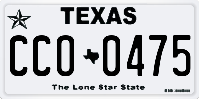 TX license plate CCO0475