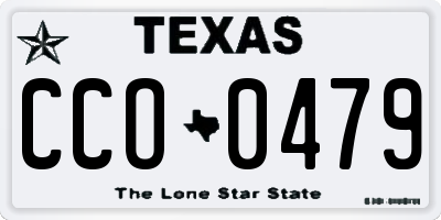 TX license plate CCO0479