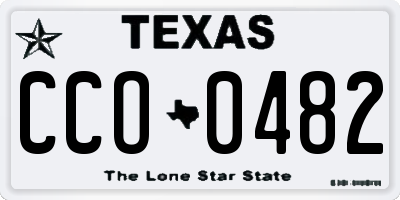 TX license plate CCO0482