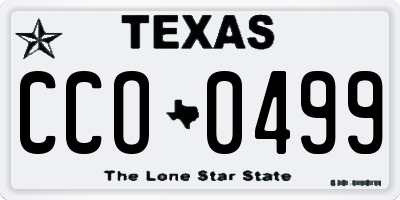 TX license plate CCO0499