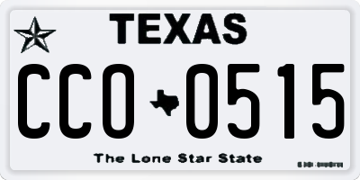 TX license plate CCO0515