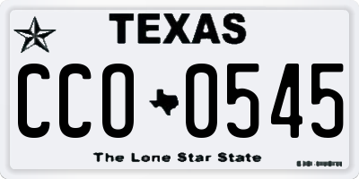 TX license plate CCO0545