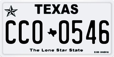 TX license plate CCO0546