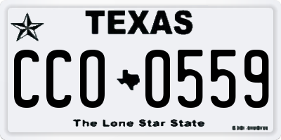 TX license plate CCO0559