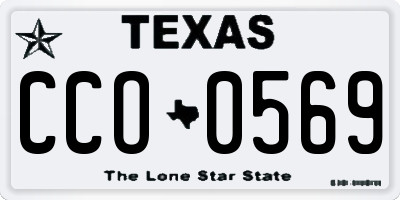 TX license plate CCO0569