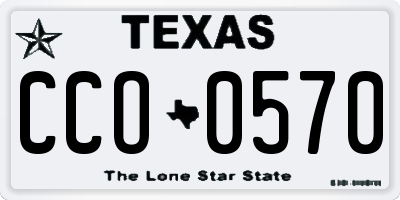 TX license plate CCO0570