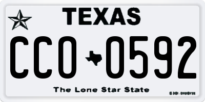 TX license plate CCO0592