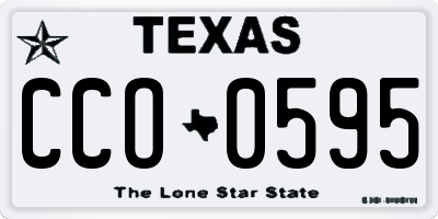 TX license plate CCO0595