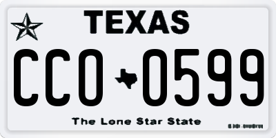 TX license plate CCO0599