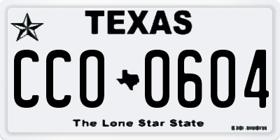 TX license plate CCO0604