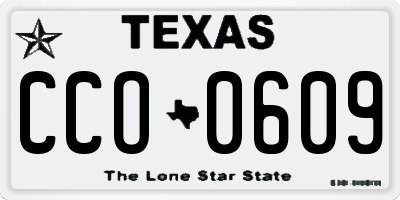 TX license plate CCO0609
