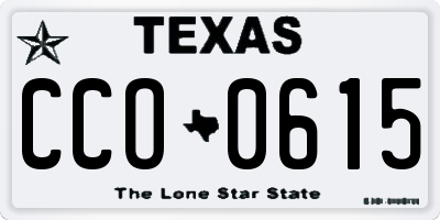 TX license plate CCO0615