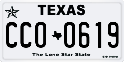TX license plate CCO0619