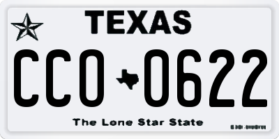 TX license plate CCO0622