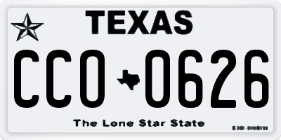 TX license plate CCO0626
