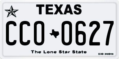 TX license plate CCO0627