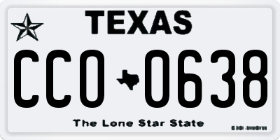 TX license plate CCO0638