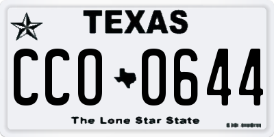 TX license plate CCO0644