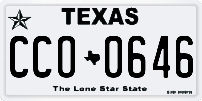 TX license plate CCO0646