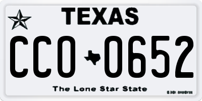 TX license plate CCO0652