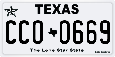 TX license plate CCO0669