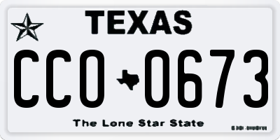 TX license plate CCO0673