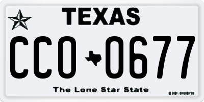 TX license plate CCO0677
