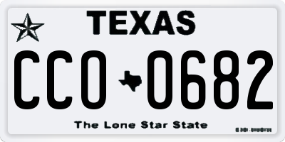 TX license plate CCO0682