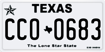 TX license plate CCO0683