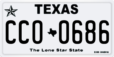 TX license plate CCO0686