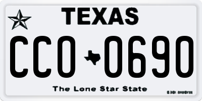 TX license plate CCO0690