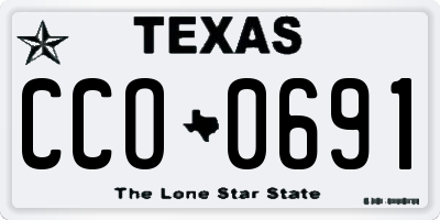 TX license plate CCO0691