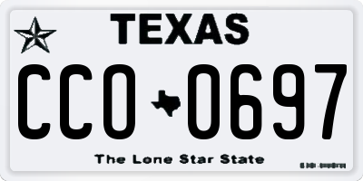 TX license plate CCO0697