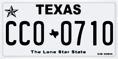 TX license plate CCO0710