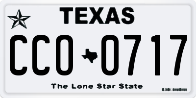 TX license plate CCO0717