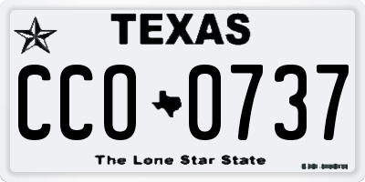 TX license plate CCO0737