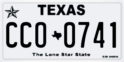 TX license plate CCO0741