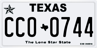 TX license plate CCO0744