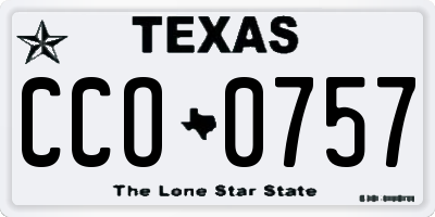 TX license plate CCO0757