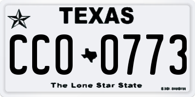 TX license plate CCO0773