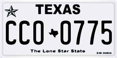 TX license plate CCO0775