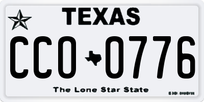 TX license plate CCO0776