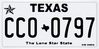 TX license plate CCO0797