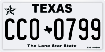 TX license plate CCO0799