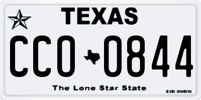 TX license plate CCO0844