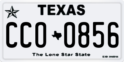 TX license plate CCO0856