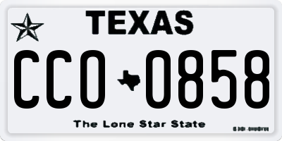 TX license plate CCO0858