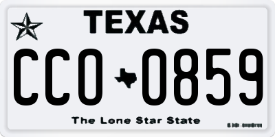 TX license plate CCO0859