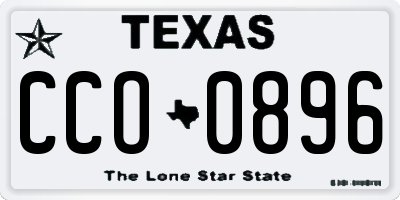 TX license plate CCO0896